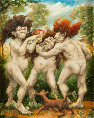 Wlodzimierz Szpinger (b. 1942) Drinking trolls