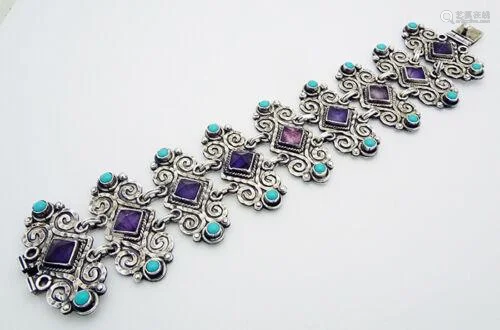 Mexico Amethyst & Turquoise 7-5/8