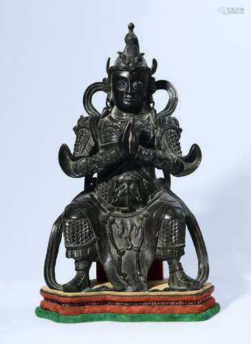 COPPER SKANDA STATUE