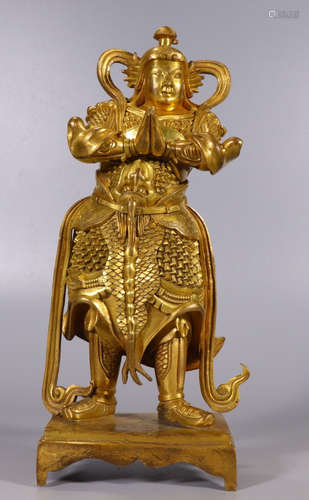 COPPER SKANDA STATUE