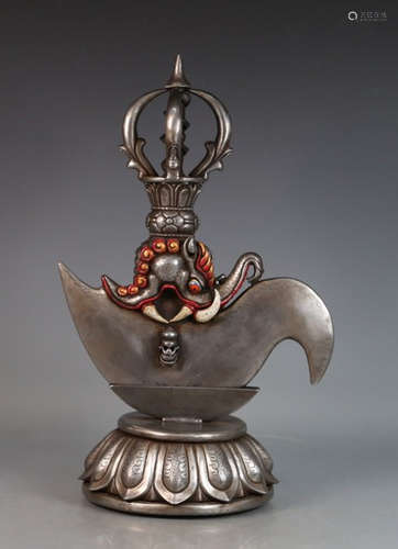 TIBETAN IRON VAJRA BUDDHIST ORNAMENT