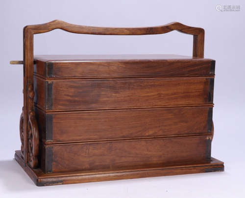 HUANGHUALI WOOD BOX WITH HANDLE