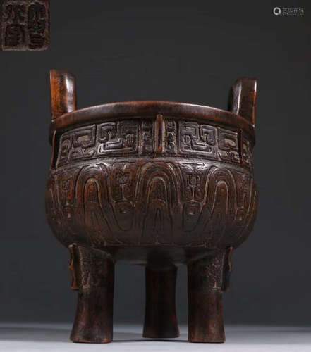 BRONZE CARVED CENSER