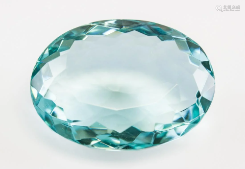 46.95ct Oval Cut Blue Natural 