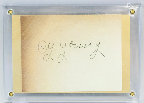 Cy Young 1867-1955 American Autograph Card