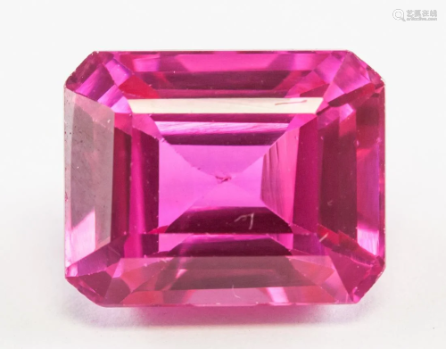 12.75ct Emerald Cut Pink Natural Danburite GGL