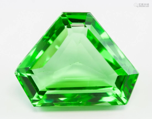 49.05ct Fancy Cut Green Peridot GGL Certificate