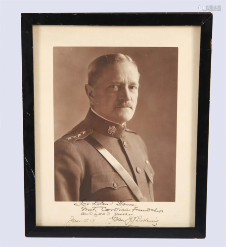 Signed John J. Pershing Photograph to Leland Stowe