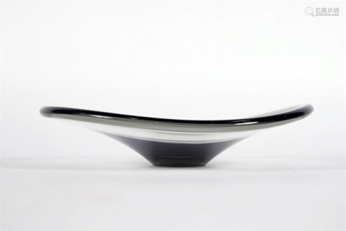 Holmegaard, Per Lutken 1958 Smoked Glass Dish