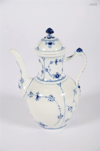 Royal Copenhagen, Blue Fluted Plain Coffee Pot