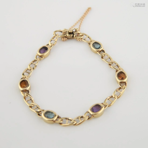 14kt Semi-Precious Stone Bracelet