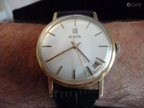 ZENITH SOLID 18K DATE WATCH