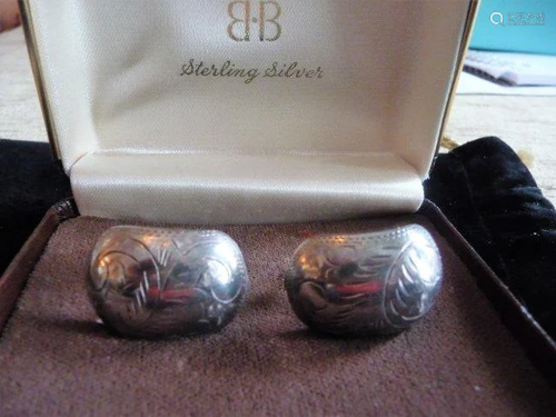 BIRKS STERLING SILVER EARRINGS W/ BOX