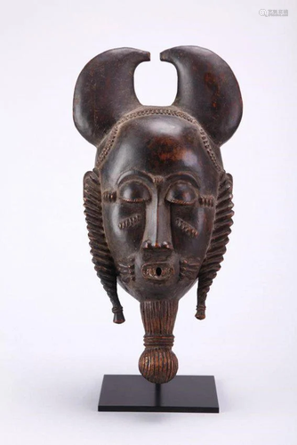 ANTIQUE BAULE AFRICAN MASK-IVORY COAST