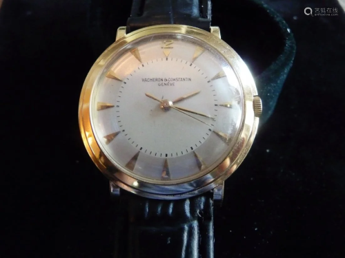 RARE VACHERON CONSTANTIN 18K PIE PAN WATCH