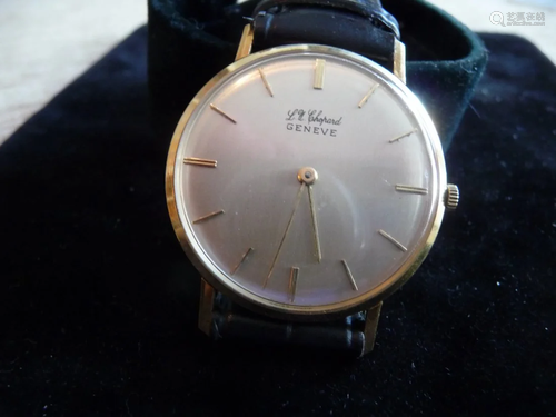 L.U. CHOPARD GENEVE SOLID 18K WATCH