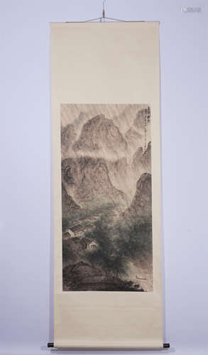 A Chinese Painting Hand-scroll of Landscape