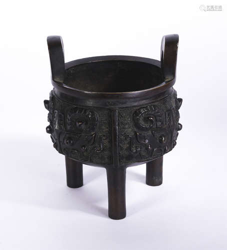 A BronzeTripod Censer