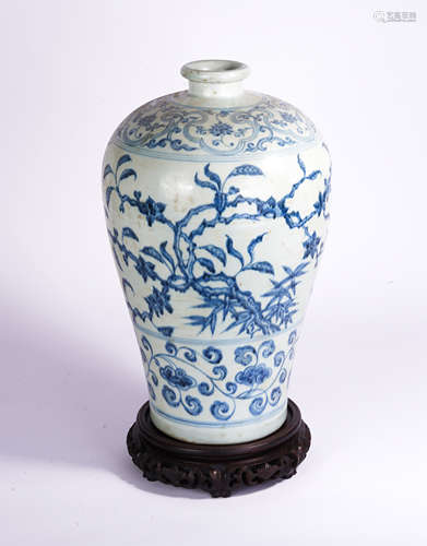 A Blue and White Plum Blossom Meiping