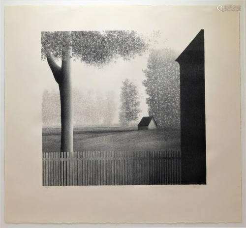 Robert Kipniss Monochromatic Landscape Lithograph