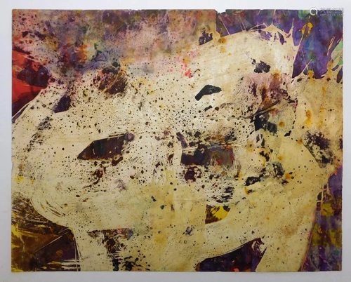 Taro Yamamoto Abstract Expressionist WC Painting