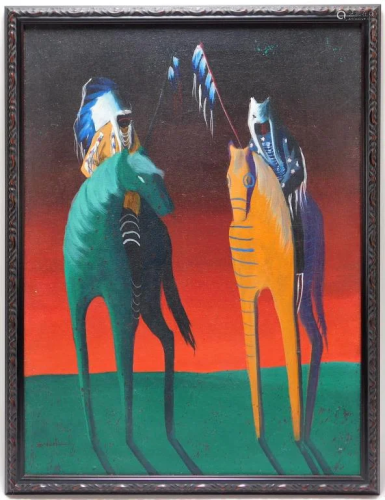 Raymond Nordwall Modern Native American Painting