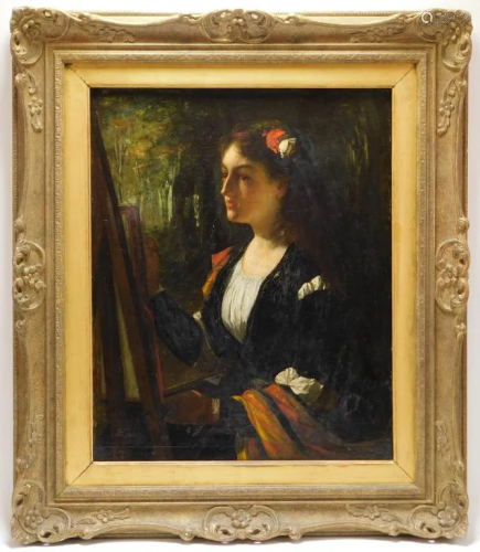 William Holyoake Portrait of a Woman Painting