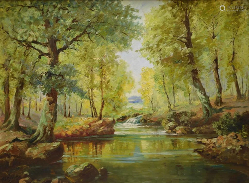 Impressionist Forest Landscape Painting