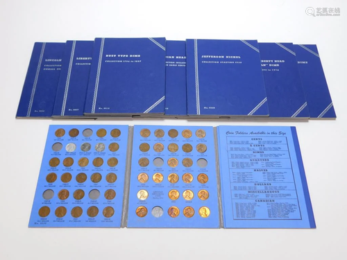 10PC American Coin Collecting Books w/ Coins