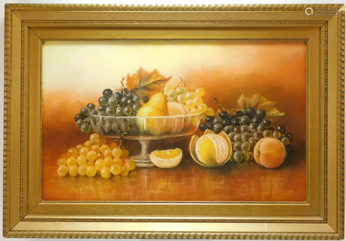 Fine Fall River School Pastel Still Life Drawing