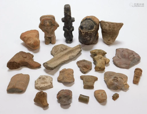 21PC Native & Central American Carved Artifacts