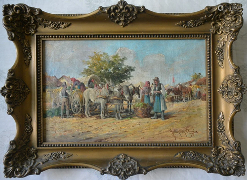 Oil painting of the 19th century or earlier, signature