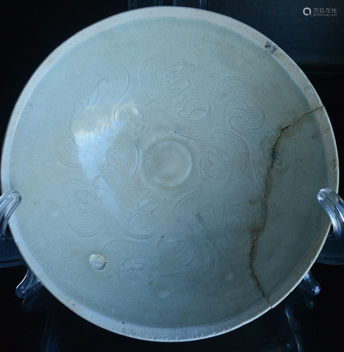 Porcelain, Song Dynasty Qinbai Glaze Ornamentation Bowl