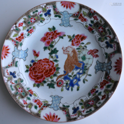 Porcelain, Qing yongzheng Famille Rose gold plate