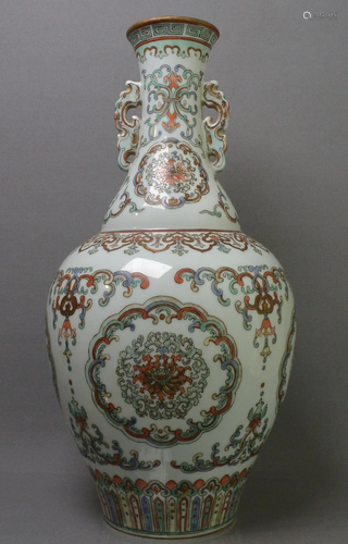 Porcelain, A Rare Chinese Passionflower Flowers Vase