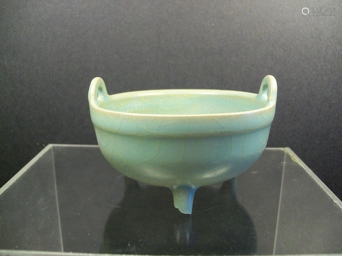 Porcelain, Rare North-Song Dynasty Ru Ware Kiln Tripod