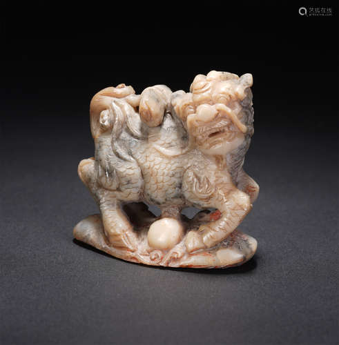 A Carved Soapstone Kylin