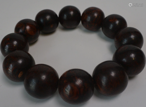 Chinese Lobular red sandalwood Hand bead string All Im