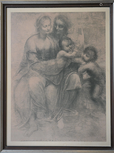 Painting, A leonardo Da Vinci sketch, printed art