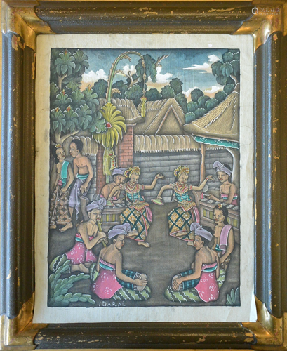 Idarai, Bali, Indonesia painting, watercolor on canvas