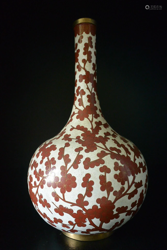 A Finely Copper Body Cloisonn DAN Vase