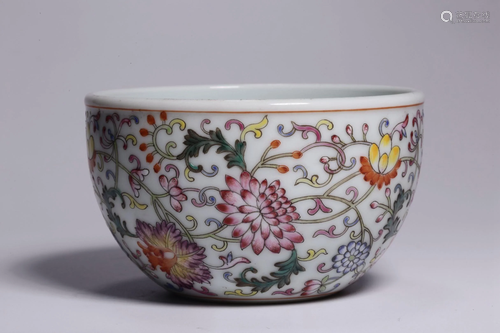 Qianlong Period Made Mark Falangcai 'Floral' Cup