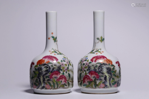 A Pair of Qing Dynasty Yongzheng Period Made Falangcai