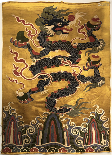 Qing Dynasty Yunjin 'Dragon' Hang screen