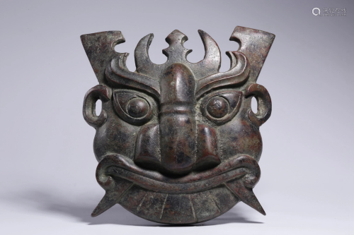 Before Ming Dynasty Bronze Mask