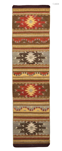 HAND-WOVEN KILIM RUNNER RUG, 6'0