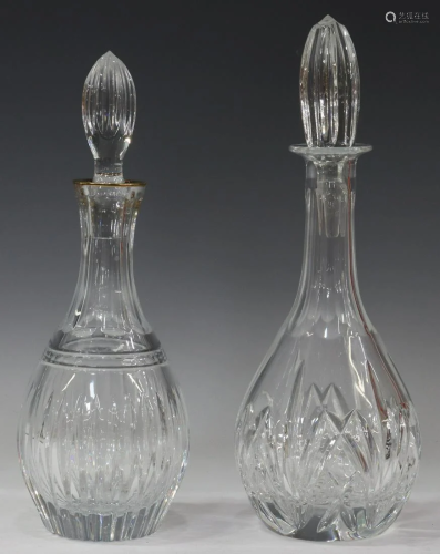2) MARQUIS WATERFORD HANOVER & BROOKSIDE DECANTERS
