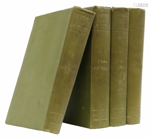 (4) ITALIAN LIBRARY SHELF REFERENCE BOOKS