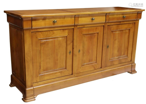 FRENCH LOUIS PHILIPPE STYLE FRUITWOOD SIDEBOARD