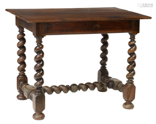 FRENCH LOUIS XIII STYLE WALNUT WORK/ WRITING TABLE